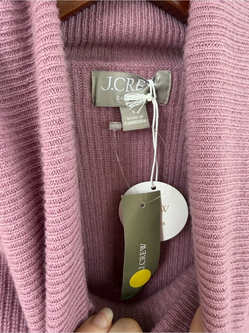 J.Crew 100% Cashmere Turtleneck Sweater NWT | Dusty Mauve | Size Small